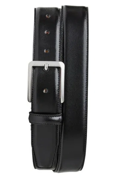 Bruno Magli Dante Leather Belt In Black