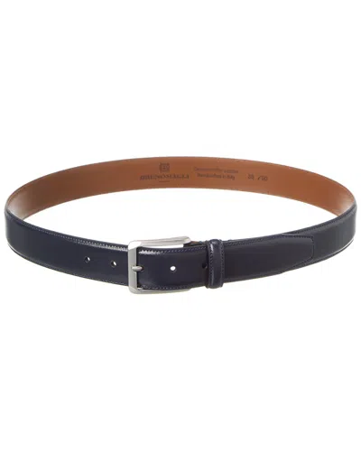Bruno Magli Dante Leather Belt In Black