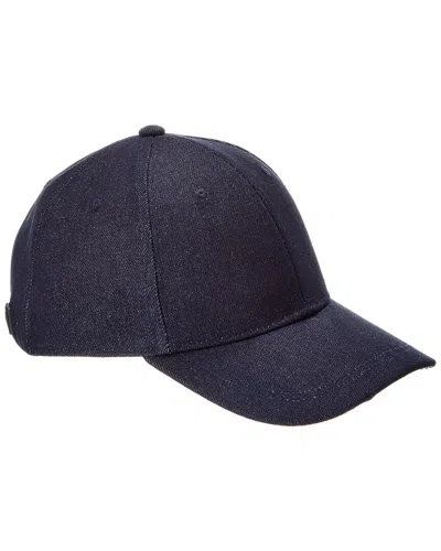 Bruno Magli Denim Baseball Cap In Blue