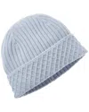 Bruno Magli Diamond Cuff Rib Cashmere Beanie In Brown