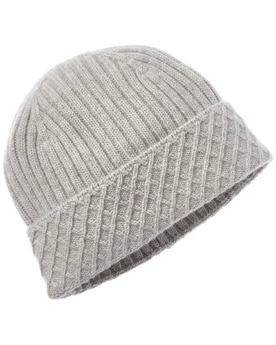 BRUNO MAGLI DIAMOND CUFF RIB CASHMERE BEANIE