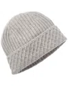 Bruno Magli Diamond Cuff Rib Cashmere Beanie In Metallic