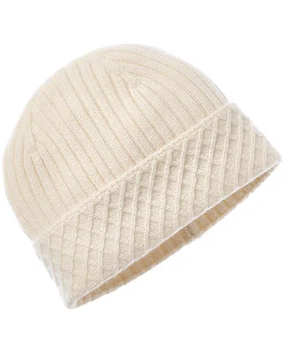 BRUNO MAGLI DIAMOND CUFF RIB CASHMERE BEANIE