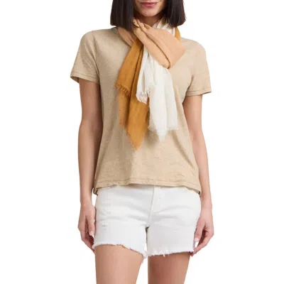 Bruno Magli Dip Dyed Scarf In Camel/ Natural