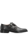 Bruno Magli Double-buckle Monk Shoes In Black
