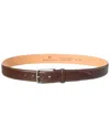 Bruno Magli Emilio Leather Belt In Brown