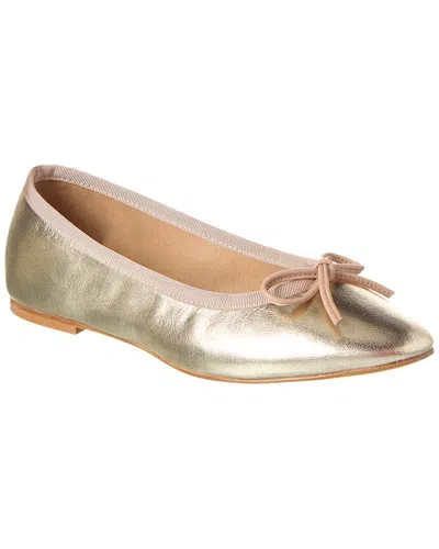 Bruno Magli Emy Leather Flat In Gold