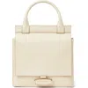 Bruno Magli Etta Slim Leather Satchel In Cream