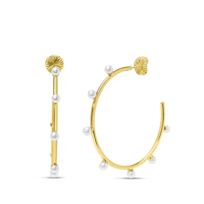 Bruno Magli Evelina Gold Hoop Earrings In Multi