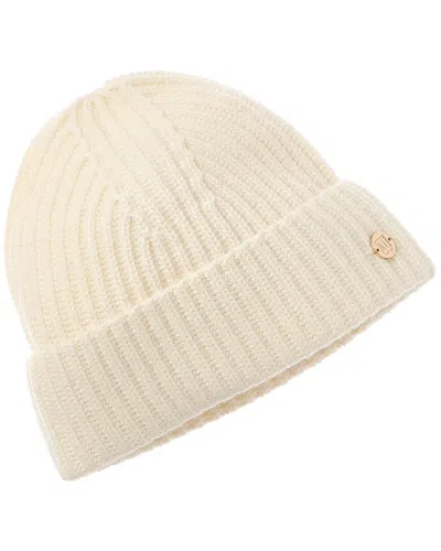 Bruno Magli Fashioned Rib Cashmere Hat In Brown