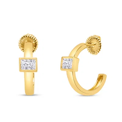 Bruno Magli Felecia Gold Earrings, Diamante In White
