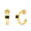 Bruno Magli Felecia Gold Earrings, Nera In Brown