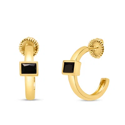 Bruno Magli Felecia Gold Earrings, Nera In Black