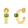 Bruno Magli Felecia Gold Earrings, Smeraldo In Green