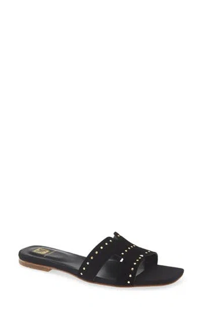 Bruno Magli Finale Slide Sandal In Black Suede