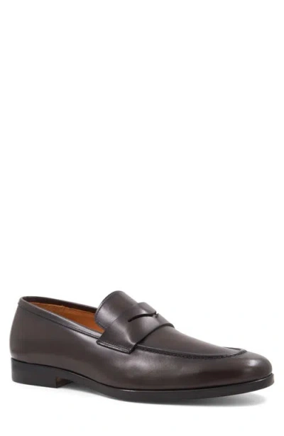 Bruno Magli Flex Apron Toe Penny Loafer In Brown