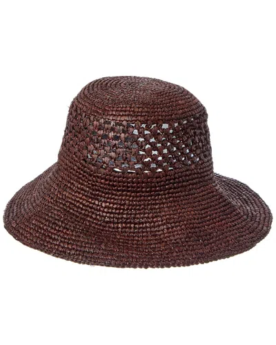 Bruno Magli Floppy Packable Crochet Sun Hat In Yellow