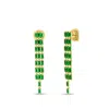 Bruno Magli Gabriella Gold Earrings, Smeraldo In Green