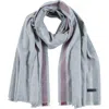 Bruno Magli Glen Plaid Double Face Silk & Cashmere Blend Scarf In Gray