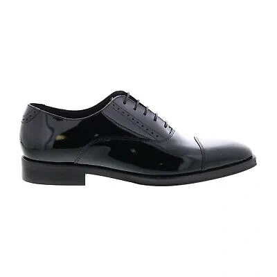 Pre-owned Bruno Magli Hammond Hammond Mens Black Oxfords & Lace Ups Cap Toe Shoes