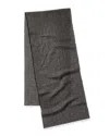 Bruno Magli Herringbone Cashmere Scarf In Black
