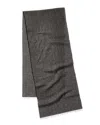 Bruno Magli Herringbone Cashmere Scarf In Black