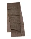 Bruno Magli Herringbone Cashmere Scarf In Brown