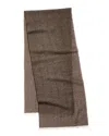 Bruno Magli Herringbone Cashmere Scarf In Gray