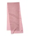 Bruno Magli Herringbone Cashmere Scarf In Pink