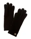 Bruno Magli Honeycomb Stitch Cashmere Gloves In Black