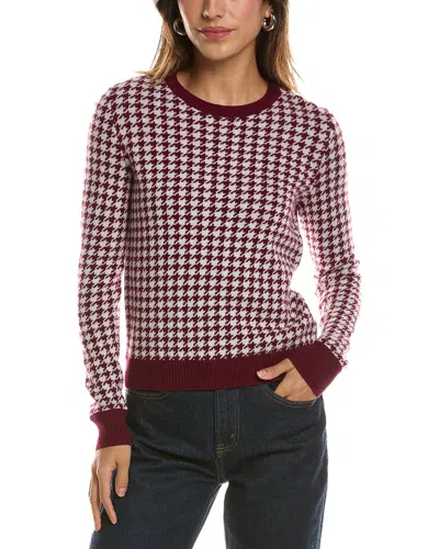 Bruno Magli Houndstooth Crewneck Wool & Cashmere-blend Sweater In Multi