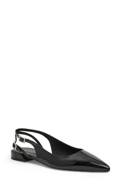 Bruno Magli Juliet Slingback Pointed Toe Flat In Black