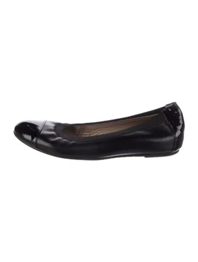 Pre-owned Bruno Magli Leather Ballet Flats In Blue