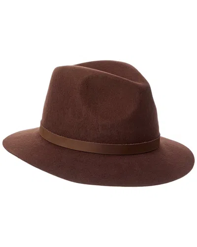 BRUNO MAGLI LEATHER BAND WOOL FEDORA