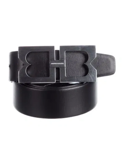 Pre-owned Bruno Magli Leather Belt Kit In Black