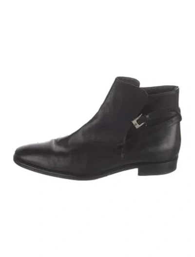 Pre-owned Bruno Magli Leather Boots In Black