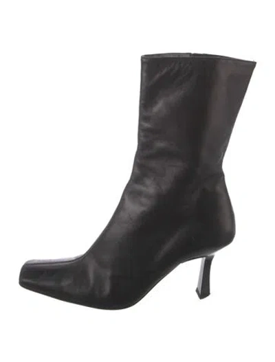 Pre-owned Bruno Magli Leather Boots In Black