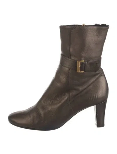 Pre-owned Bruno Magli Leather Boots In Brown