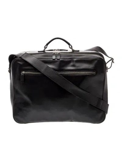 Pre-owned Bruno Magli Leather Briefcase In Black