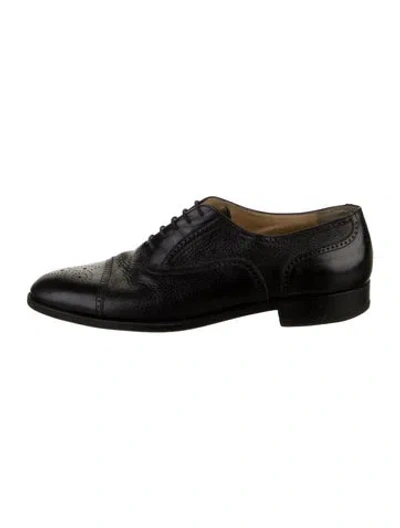 Pre-owned Bruno Magli Leather Brogues In Black