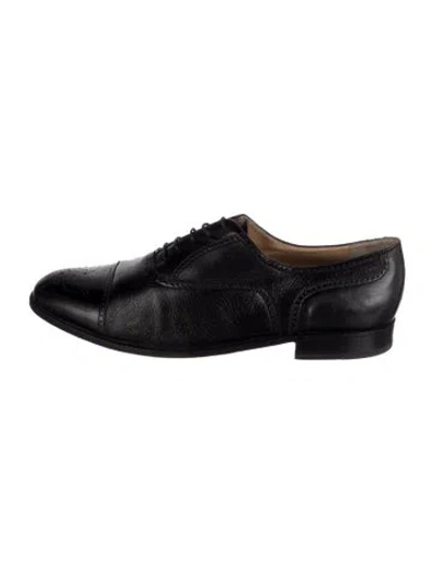 Pre-owned Bruno Magli Leather Brogues In Black