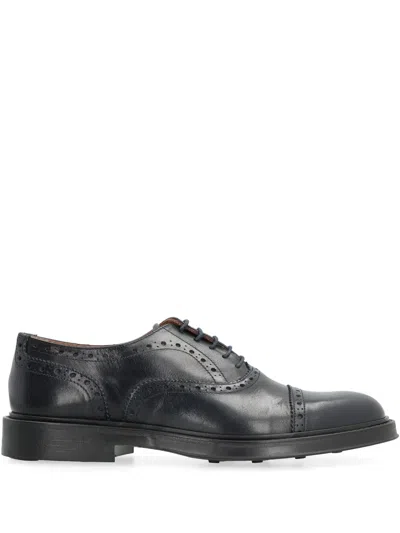 Bruno Magli Leather Brogues In Blue