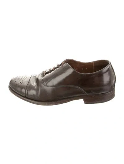 Pre-owned Bruno Magli Leather Brogues In Brown