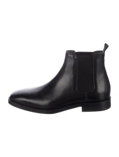 Pre-owned Bruno Magli Leather Chelsea Boots In Black