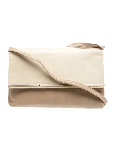 Pre-owned Bruno Magli Leather Crossbody Bag In Neutrals