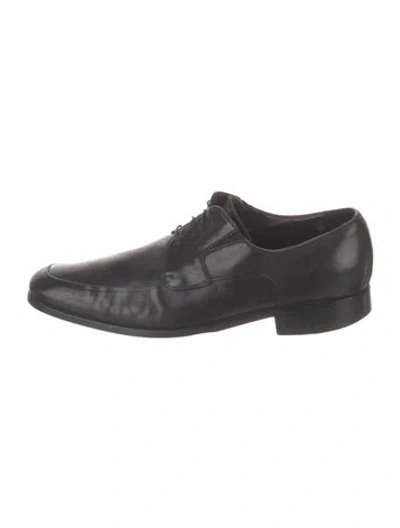 Pre-owned Bruno Magli Leather Derby Shoes In Black