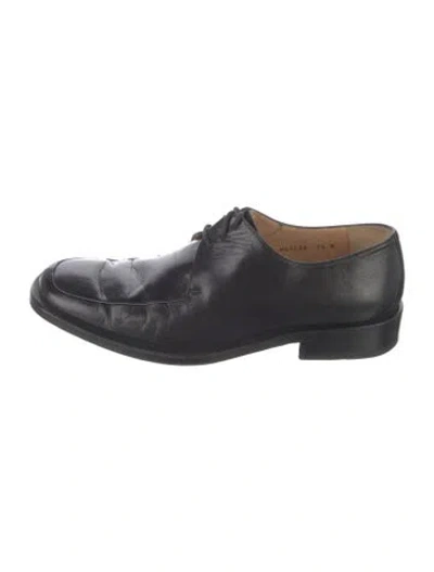 Pre-owned Bruno Magli Leather Derby Shoes In Black
