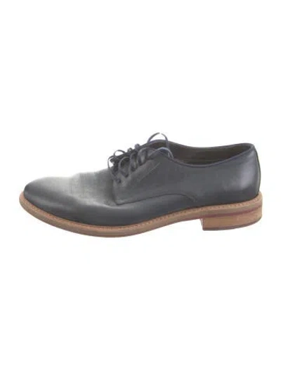 Pre-owned Bruno Magli Leather Derby Shoes In Blue