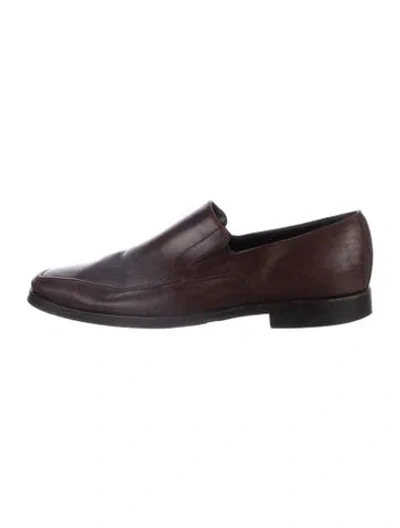 Pre-owned Bruno Magli Leather Derby Shoes In Brown