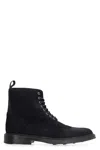 Bruno Magli Leather Lace-up Boots In Blue
